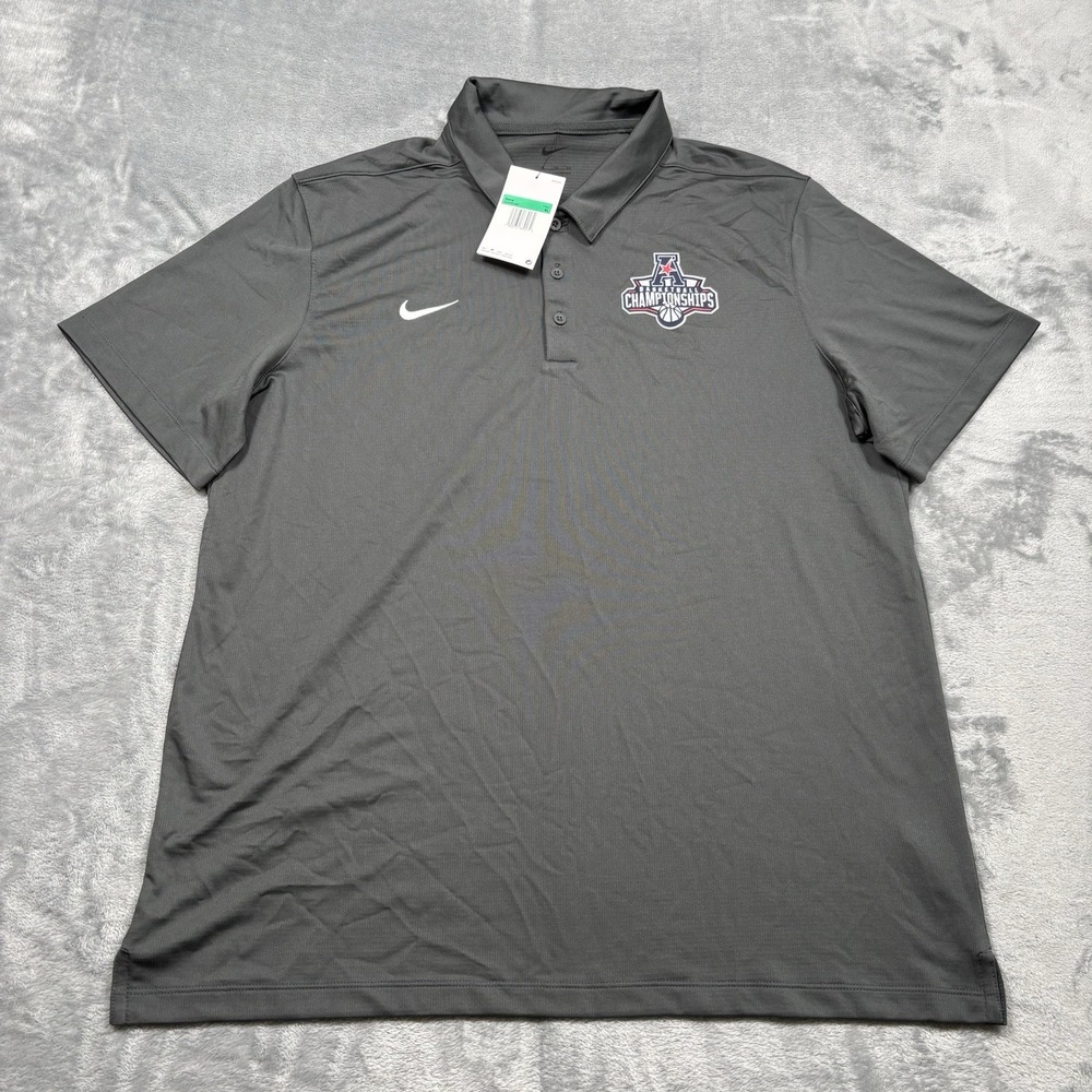 Nike Dry Franchise Polo Shirt Mens XL Gray American Championships CI4470-060
